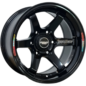 16" TE37SL 16X8.5 6H114.3 ET-15 GLOSSY BLACK 4X4 SPORT RIM