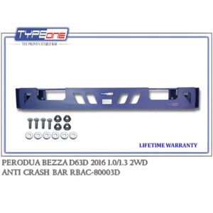 TYPE ONE REAR BUMPER ANTI CRASH BAR PERODUA BEZZA D63D 1.0 2WD 2016Y (RBAC-80003D)