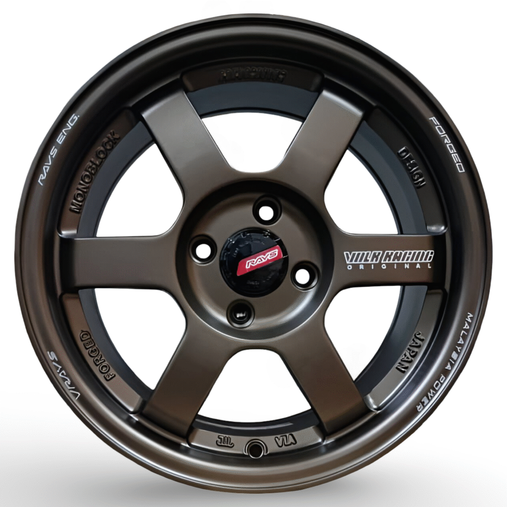 VRYAS SPORT RIM TE37 657SN 15X6.5 4H114.3 ET38 73.1 GLOSSY BLACK MW