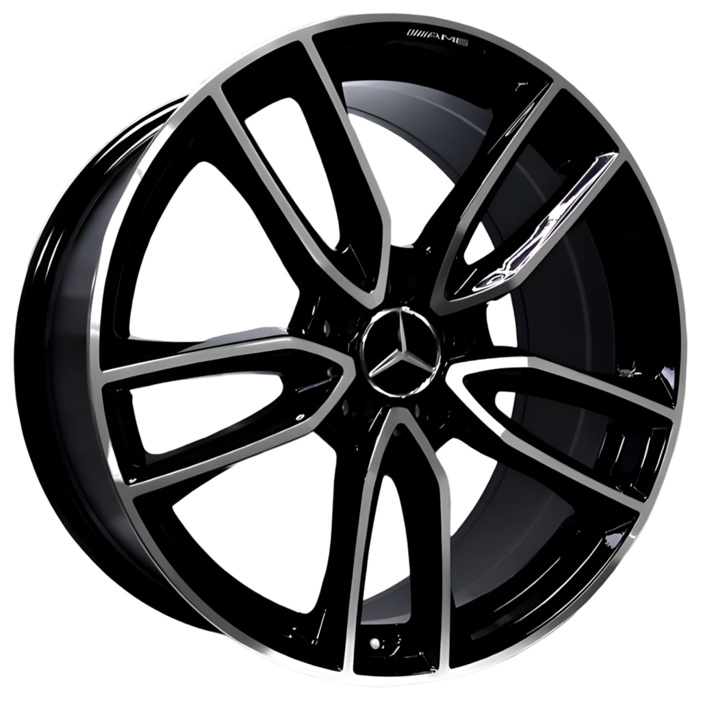 20" SPORT RIM MERCEDES MB6660F/R 5H112 BLACK POLISHED