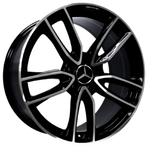 20" SPORT RIM MERCEDES MB6660F/R 5H112 BLACK POLISHED